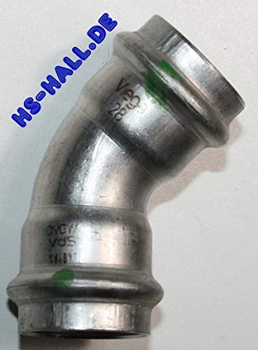 Viega Sanpress Inox Persfitting met 2 aansluitingen