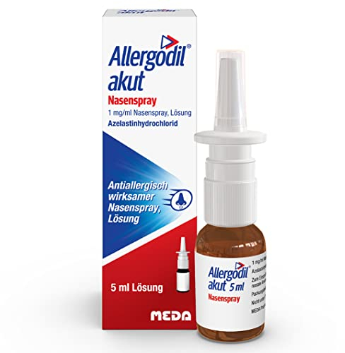 Allergodil akut Nasenspray: Azelastin Spray gegen Heuschnupfen & nicht-saisonale Allergie, 1 mg/1 ml Lösung, 5 ml