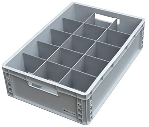 Glassjacks Glassware Storage Container, 15 Cells | Glass or Item Max Width 97mm, Glass or Item Max Height 140mm