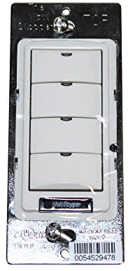 Watt Stopper Legrand - LMSW-104-W Digital Wall Switch, 4-Button, White