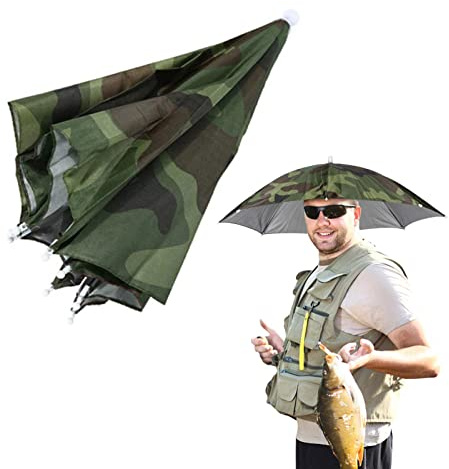 Joyivike Chapeau Parapluie - Parasol Pliable pour Pêche, Golf, Cyclisme, Jardinage et Sports de Plein Air