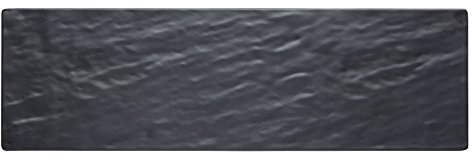 KitchenCraft We Love Summer Rectangular Melamine Slate-Effect Food Serving Platter, 53 x 16 cm (21 x 6.5), Black Slate Effect