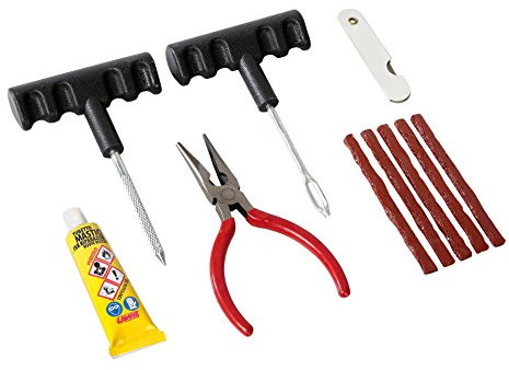 Lampa 94259 Kit Riparazione Forature per Pneumatici Tubeless Basic-Set, Multicolore