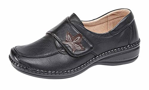 Womens Ladies Extra Wide EEE Fit Touch Fastening Casual Shoes