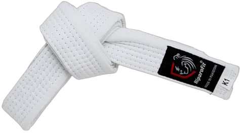 RiparoFit Brazilian Jiu Jitsu BJJ Pro Belts (White, K2)
