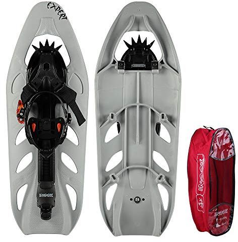 Inook Expert Schneeschuhe Mit Steighilfe - EU 36-47 - Set Mit Praktischer Tragetasche - Individuell Größenverstellbar Mit Vielen Patentierten Funktionen