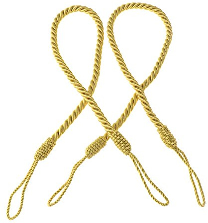 2tlg Raffhalter Seilhalter Gardinen Vorhang Deko Kordel Gold