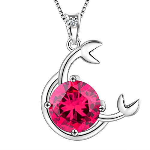 Aurora Tears Krebs Halskette 925 Sterling Silber 12 Sternzeichen Anhänger Sternbild Juli Birthstone Halskette CZ Horoskop Schmuck Geschenk für Frauen und Mädchen DP0134X