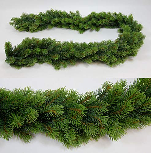 Seidenblumen Roß Künstliche Tannengirlande rund 170cm Double DP Kunststanne Kunststoff Spritzguss-Verfahren 100% PE künstliche Tanne