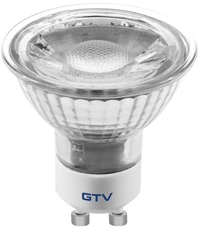 Lampe LED GTV spot GU10 6400K blanc froid, lumineuse – sans scintillement, durable – pour éclairage LED maison, bureau et atelier