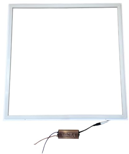 JANDEI – 2 Pannelli LED 60x60cm. Cornici Luminose da 48W, 4800 Lm per Installazione in Controsoffitti Modulari con Pannelli Armstrong, 40000 ore - Driver incluso (Luce Fredda 6000K)