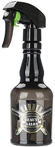 Sonew Hairdressing Spray Bottle, 300ml, Refillable, ABS Material, Black - Hair Styling Salon Tool