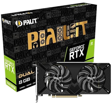 Palit GeForce RTX 2060 SUPER Dual 8GB Graphics Card, NE6206S018P2-1160A-1