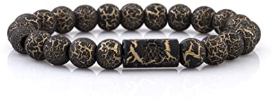 Rastaclat Beaded Bracelet for Men and Women - Anchor Black Bracelet | Adjustable Stackable & Beaded by Hand (Small/Medium)
