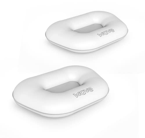 WAVE Hot Tub Inflatable Booster Seat Cushion & Floating Tray, Adds 3-5 Inches of Height, Waterproof Spa Seat with Floating Drinks Tray, White, 2 Pack