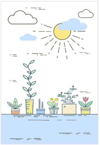 Fensterfolie Selbsthaftend Sichtschutz Glasfolie Wärmeisolierung Sonnenschutzfolie, Anti-UV Statische Fensterfolien für Zuhause und Büro Cartoon-Pflanzen 90x200 cm