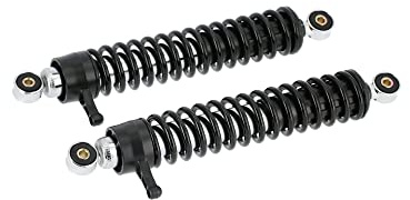 ZT-Tuning Set: Federbeine 360mm, Feder schwarz, verstellbar - für Simson S50, S51, S70, S53, S83 Enduro