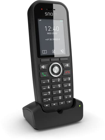 Snom M30 Combiné TéLéPhone Portable Et TéLéPhone Fixe sans Fil IP-DECT avec Grand ÉCran Couleur, Qualité Audio Cristalline, Fonctions d'Appel AvancéES, Longue Autonomie Et Mises À Jour OTA