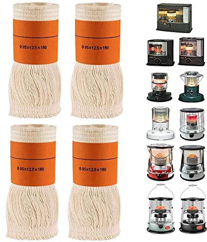 2600W Portable Kerosene Heater, 4.6L Kerosene Heaters for Home, Stainless Steel Heater, Non Electric Heaters with 6 Wicks, for Indoor and Outdoor Terrace Deck Home (4 Wick)