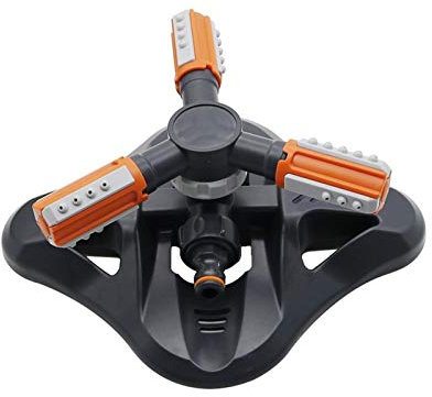 Système d'irrigation de sprinkler à gazon Réglable 360 ​​degrés 3-Bras de sprinkler rotatif rotatif d'herbe pelouse jardin d'irrigation agricole Sprinkler rotatif (Color : Black)