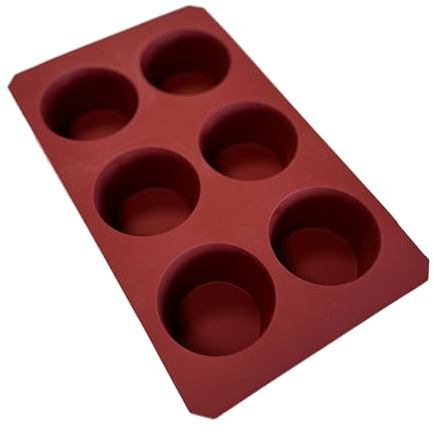 Maé - Moule à Muffin 6 Alvéoles - Silicone Alimentaire Premium Anti-Adhérent - Souple et Démoulage Facile et Net - Résistant T° -45°C / +280°C - 148 ml
