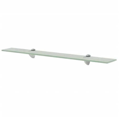 Gecheer Glasregal Schwebendes Regal Wandregal Glasablage Glasregalboden Badablage Duschablage Glasboden Wandablage Badregal für Badezimmer Glas 70x10 cm 8 mm