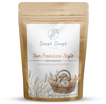 Dough Dough at home Sourdough starter San Francisco style, dehydrated starter (15.4 G) (Pack of 1, Natural)