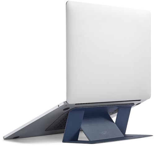 MOFT Support pour Ordinateur Portable, Support Laptop Adhésif Léger et Stable avec 2 Angles Réglables pour Bureau Voyage et Études, Compatible avec MacBook 11-16, Navy Blue