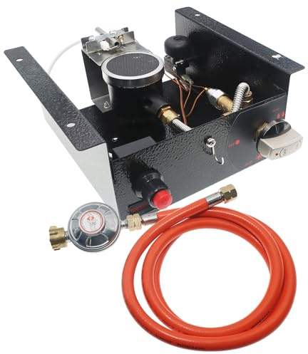 Meter Star Gasheizer-Set-Ersatz, einschließlich Druckminderventil und 1,5 m Schlauch, Propangas-Glasrohr-Heizungssteuerkasten, Lufteinlass, 10 mm Außenheizungsregler, Heizofen-Heizungs-Montagesatz