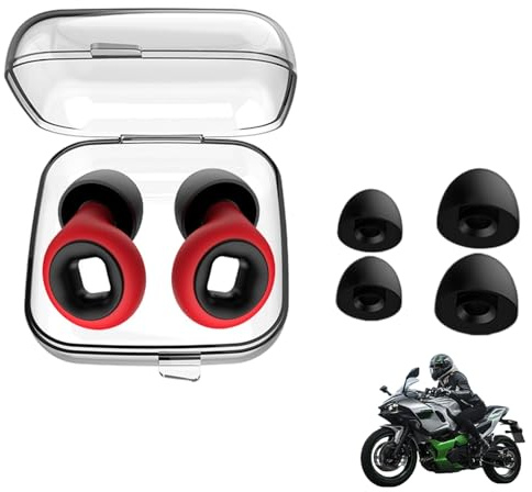 Artvive Ohrenstöpsel mit 2 Paar Ohrenkappen,Gehörschutz Motorrad Windgeräusche,Ohrstöpsel zum Schlafen,Loop Earplugs,Renn Ohrenstöpsel für Motorradfahrer,Silikon Ohrstöpsels für Schnarchreduzierung