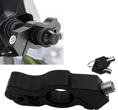 Candado para Manillar de Moto Antirrobo, Aleación de Aluminio CNC, Bloqueo de un Toque, para Motocicletas, Scooters y Vehículos Todoterreno