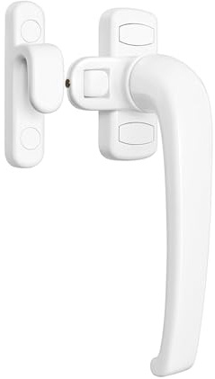 Sivenci - Cierre de Presión Derecho para Puertas y Ventanas | Manilla de Presión con Cierre Tipo Gancho | Maneta de presión | Blanco | Apertura Interior Hacia la Derecha