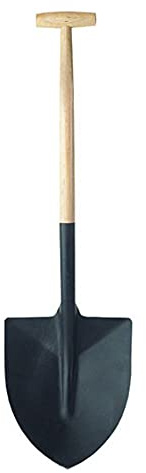 Pelle Pointue - Pelle en Acier au Carbone, Manche en Bois Ergonomique, Design léger, idéal pour Le Jardinage et Les Chantiers, durabilité.