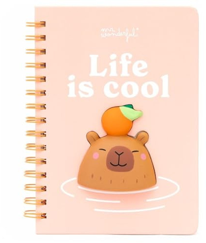 Mr. Wonderful Anteckningsbok - Original brevpapper - presentidé - Kontor och skola - daglig organisation - A5-3D Squishy Capybara-format