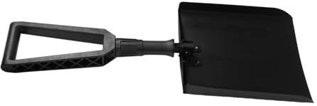 TOYZFRIENDY Pelle à Neige Pliable avec Manche Fer Pulvérisé Pelle Légère de Déneigement Urgence Outil Robuste pour Voiture Voyage et Activités Extérieures avec Housse de Rangement Tissu