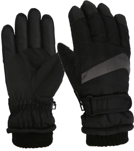 Gants de Ski Enfants Chaud Gants de Neige Hiver Moufles Snowboard Chauffants Coupe-Vent pour Garçon Fille Randonnée Cyclisme