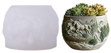 Silikon-Pflanzgefäß, geeignet für Harz, Schmuck, Beton, Zement, Basteln und Heimdekorationsprojekte, Reliefschnitzen, Blumentopf-Form