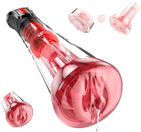 3-in-1 Male Masturbator Masterubaters and Penis Pump with 9 Powerful Vibration Modes,Male Sex Toys for Men Electric Penis Enlargement Pump Suction Device with Replaceable Pocket Pussy Adult Toys