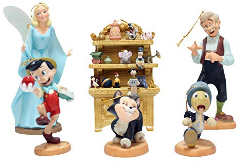 Disney WDCC 1209687 Pinocchio Weihnachtsschmuck-Set, limitierte Auflage
