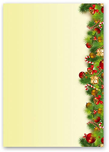 50 Blatt Briefpapier WEIHNACHTSGRÜSSE - DIN A5 Format - Weihnachten