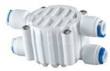 Realgoal Automatic Shut-Off Valve with 1/4 Tube Quick Connect Push Fittings for RO Water Reverse Osmosis Pure Filter System