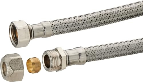 Flexible inox bicone Ø12 - femelle 15x21 passage intérieur 8 mm - longueur 30cm NOYON & THIEBAULT