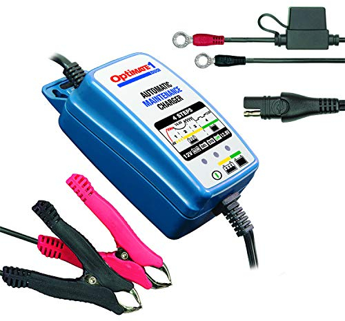 OptiMate TecMate 1 Duo, TM-402-D, Caricabatterie e mantenitore di Carica a Quattro Fasi da 12/12.8V 0.6A