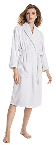 SIORO Women Cotton Terry Cloth Robes, Soft Plush Spa Bathrobe with Shawl Collar, Towel nightgrown Bath for Pool, Gym, Travel