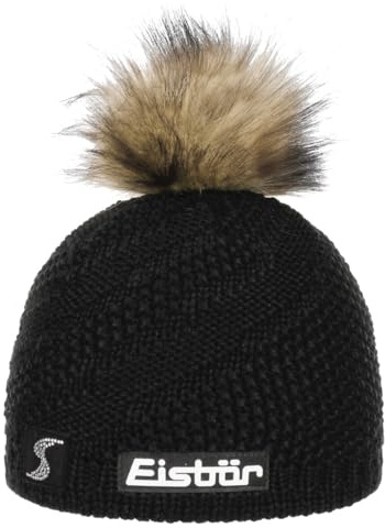 Eisbär Yva Lux Crystal SP Beanie Mütze Strickmütze Wintermütze Skimütze Damenmütze Damen/Herren - Made in Austria mit Futter, Futter Winter Herbst-Winter