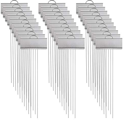 Foraineam 30 Stück 29,2 cm große Edelstahl-Marker, wetterfeste Metall-Pflanzenetiketten, große Pflanzpfahl-Schilder