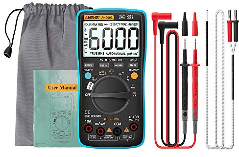 Multimètre numérique Bluetooth AN9002 6000 comptes multimètre professionnel vrai RMS testeur de tension de courant ca / ​​cc plage automatique