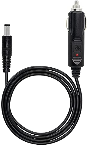 PNGKNYOCN - Caricabatteria da auto da 12 V DC, cavo da 18 AWG, DC 5,5 mm x 2,5 mm per accendisigari da auto, cavo accendisigari per fotocamera, CCTV, frigorifero