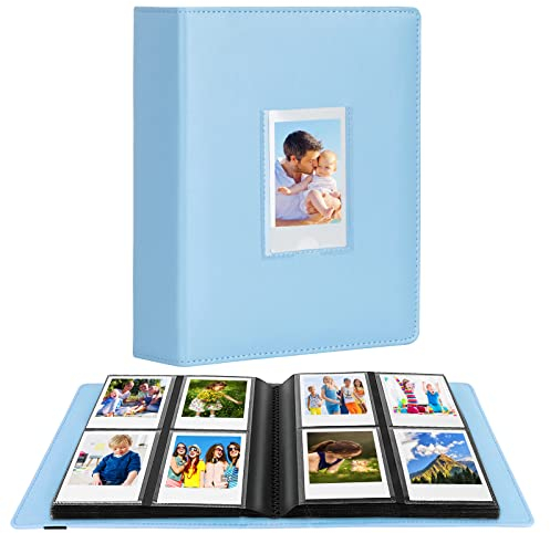 288 Vertikale Fotos für Instax Mini Fotoalbum, Frontfenster, Für Polaroid Fotoalbum 2x3 Für Fujifilm Instax Mini 12 11 9 8 40 Film, Polaroid 300, HP Sprocket, K-pop Fotokarten (Blau)
