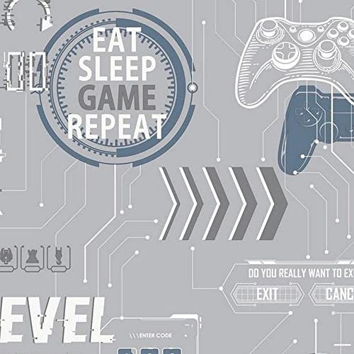 Fresco Game Over Grey & Navy Wallpaper | Grey Novelty Kids Wallcovering | Eco-Friendly Wallpaper